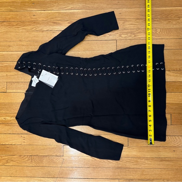 BRAND NEW!  A.L.C Black Grommet Asymmetric Dress - Picture 13 of 13
